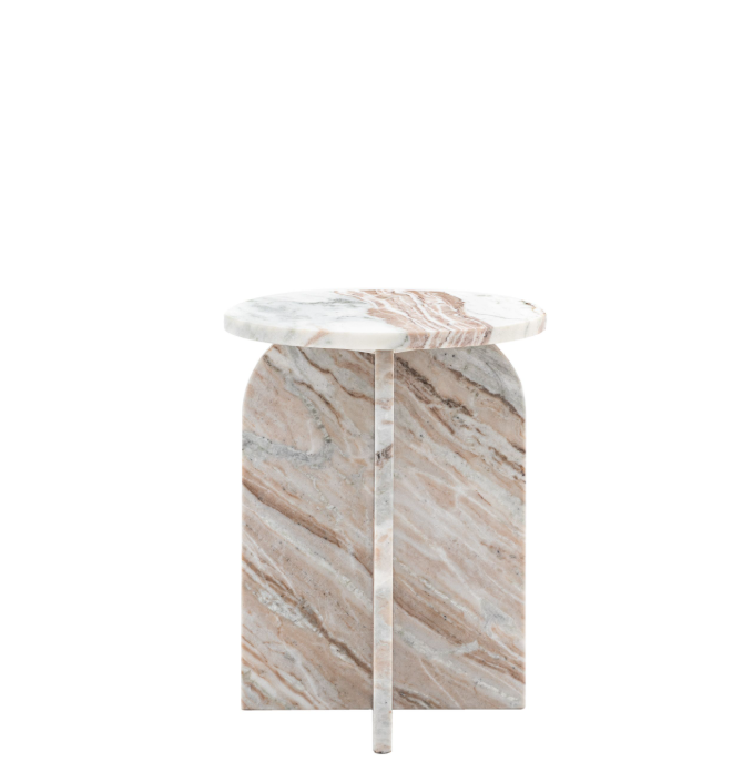 Antalya Marble Side Table - Natural