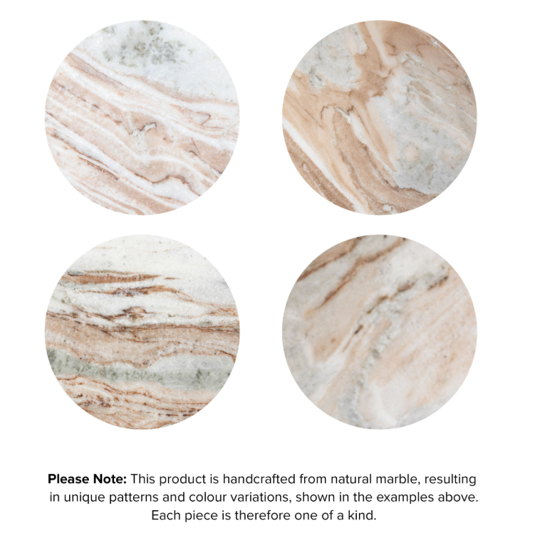 Antalya Marble Side Table - Natural