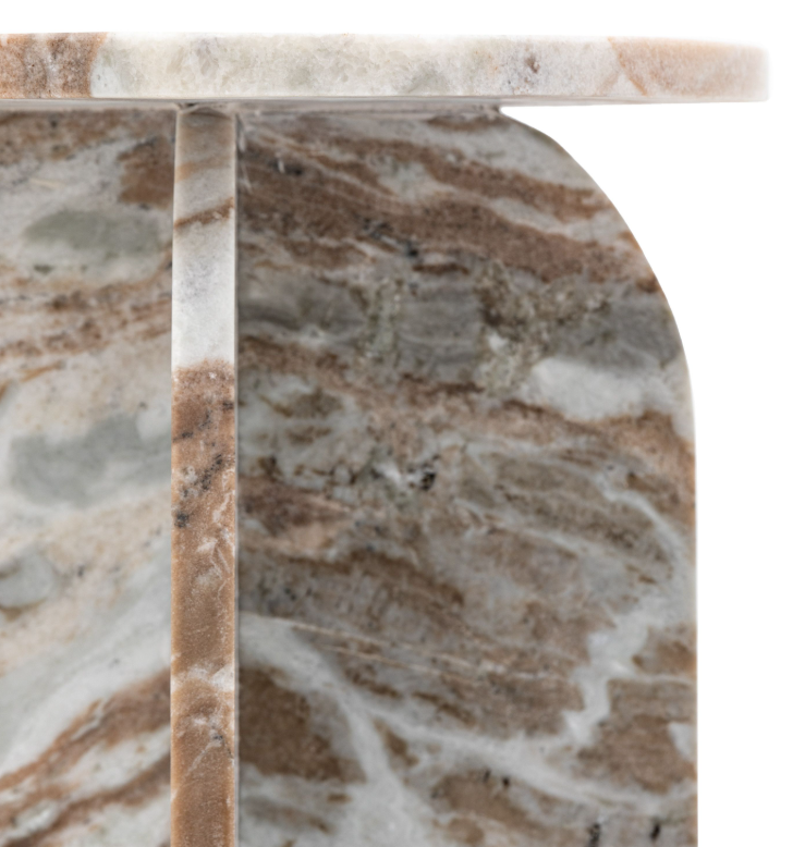 Antalya Marble Side Table - Natural