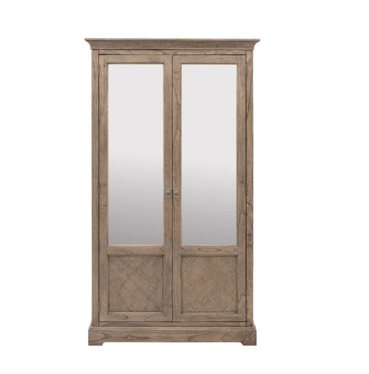 Martinique 2 Mirror Door Wardrobe - Natural