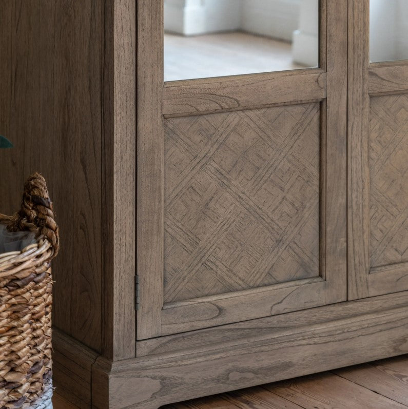 Martinique 2 Mirror Door Wardrobe - Natural