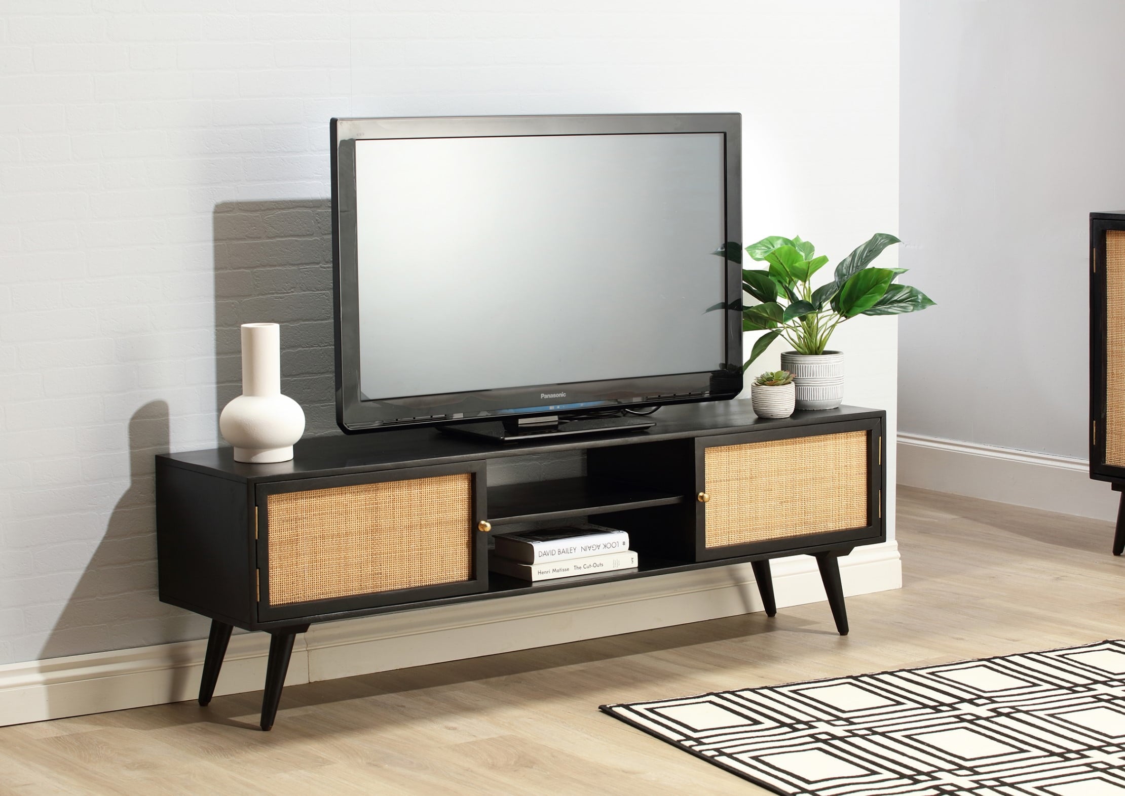 Black popular tv stand