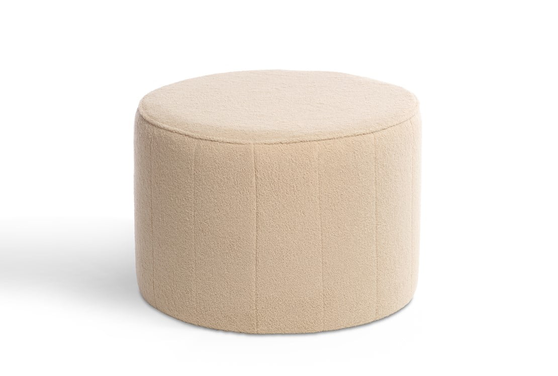 medium ottoman round footstool pouffe d63cm x h45cm – multiple fabrics