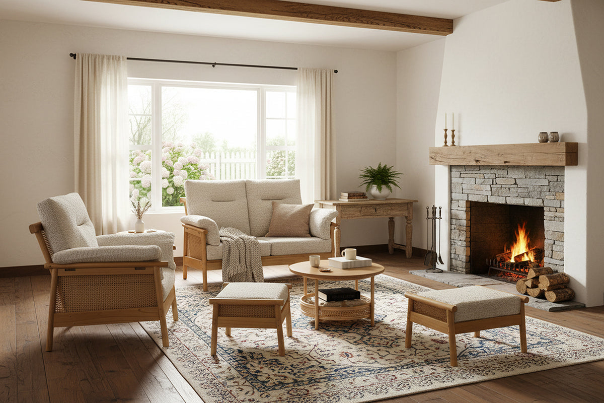 Mindi Light Oak 2-Seater 3pc Suite