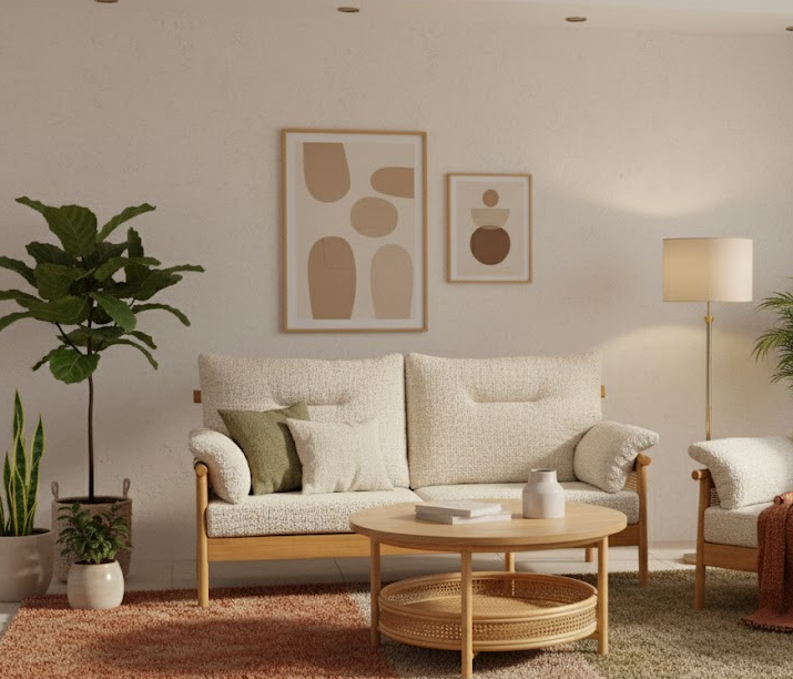 Mindi Light Oak Cane 3 Seater Sofa