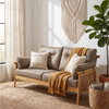 Mindi Light Oak Cane 3 Seater Sofa