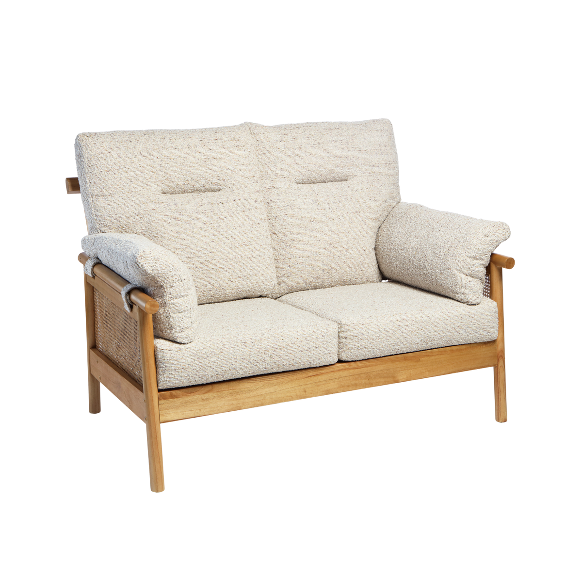 Mindi Light Oak Cane 2 Seater Sofa