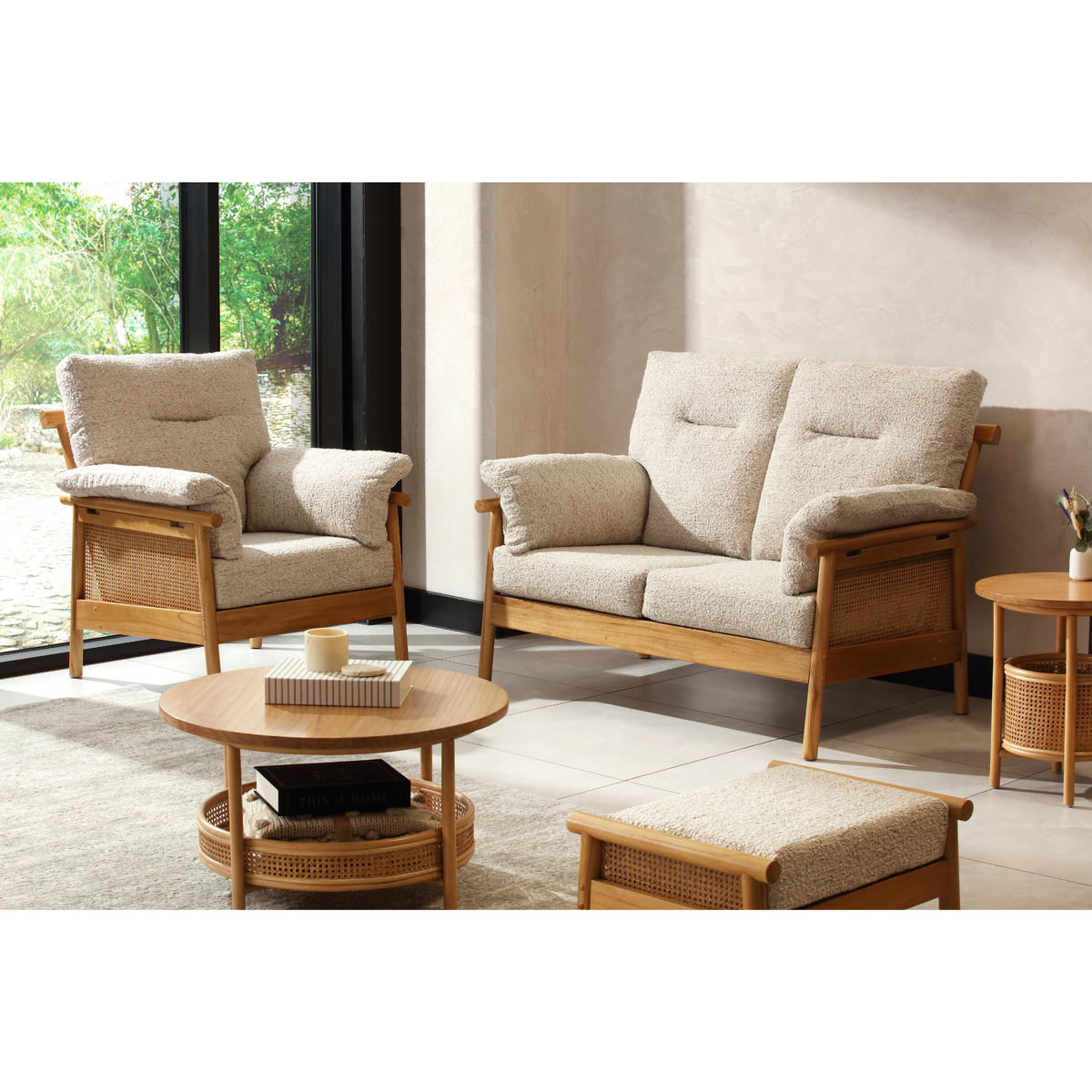 Mindi Light Oak 2-Seater 3pc Suite