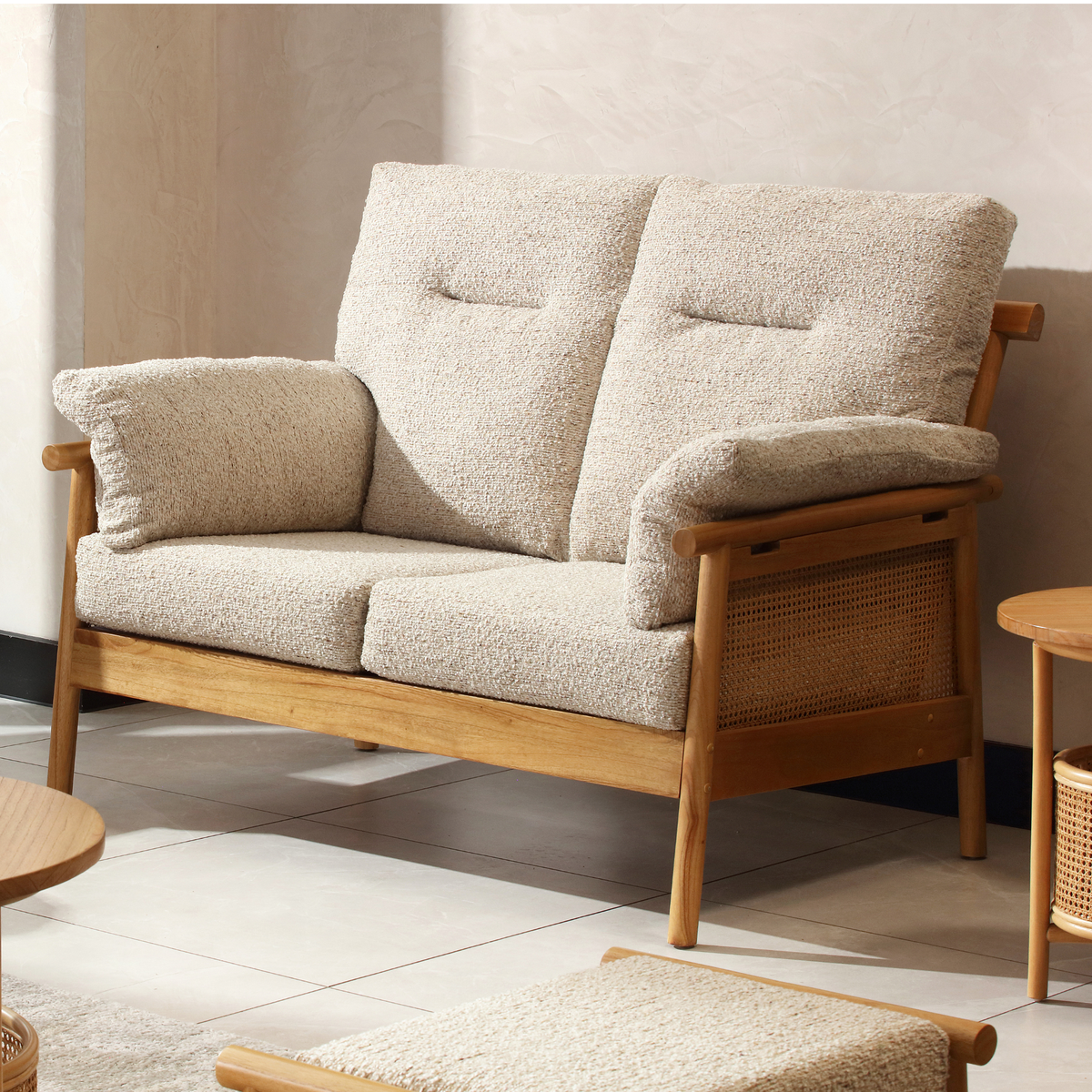 Mindi Light Oak 2-Seater 3pc Suite