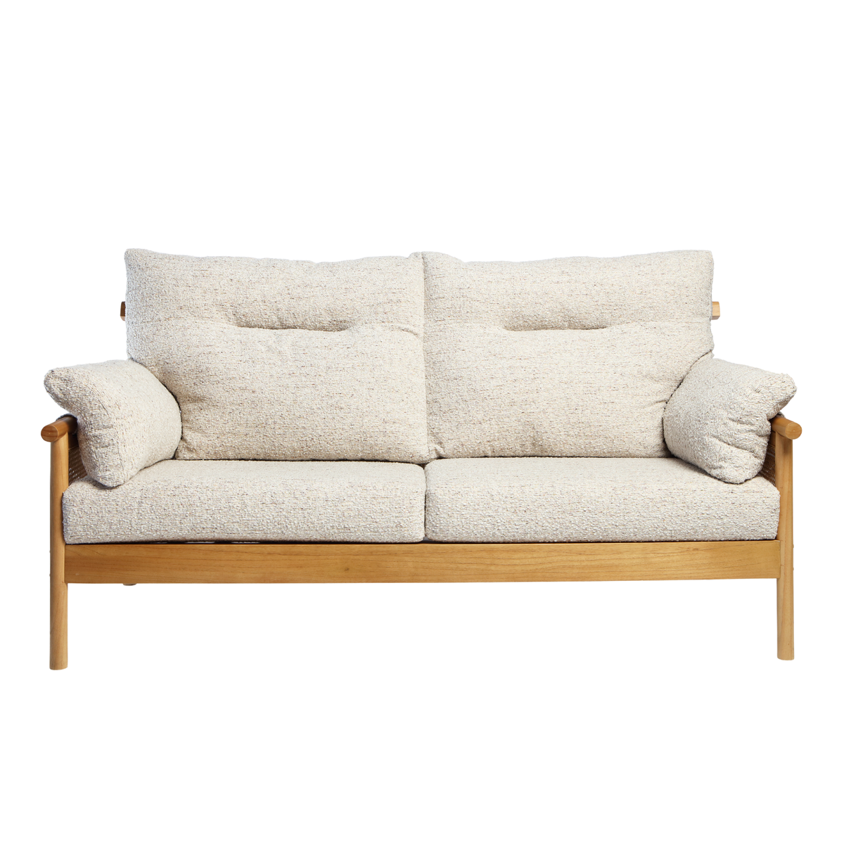 Mindi Light Oak Cane 3 Seater Sofa