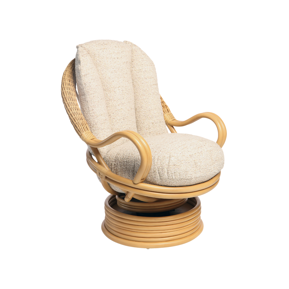 Mindi Light Oak Deluxe Swivel Rocker Chair
