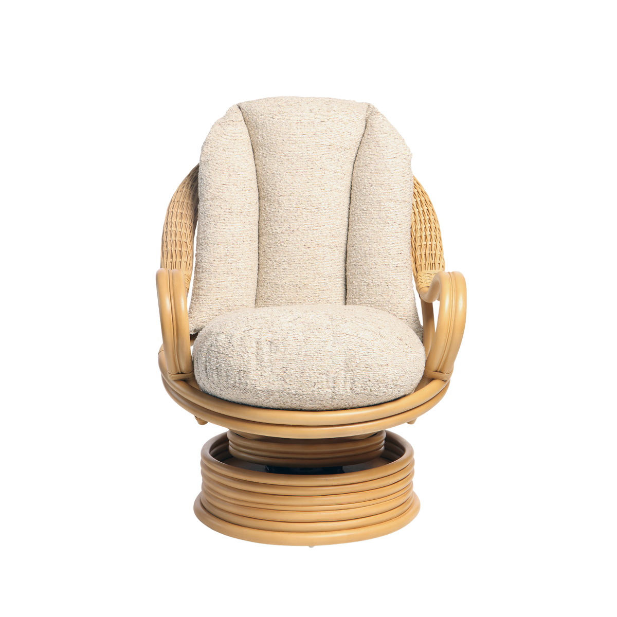 Mindi Light Oak Deluxe Swivel Rocker Chair