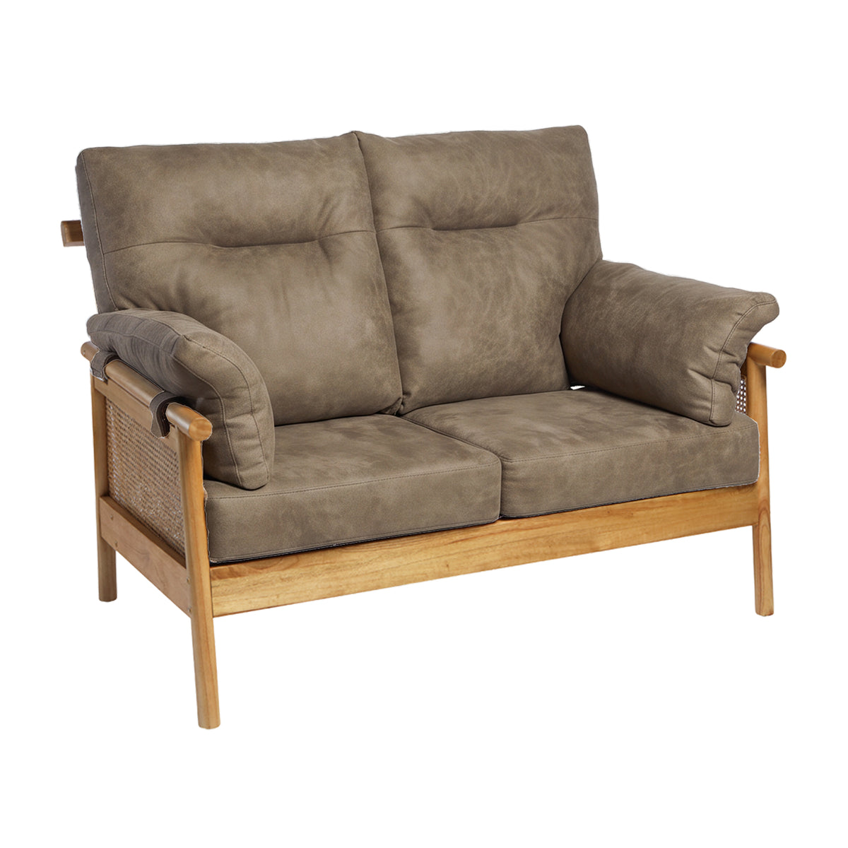 Mindi Light Oak Cane 2 Seater Sofa