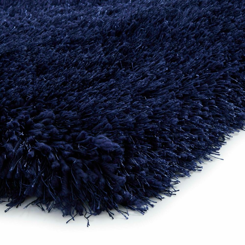 montana shaggy rug in dark navy blue 4 sizes available