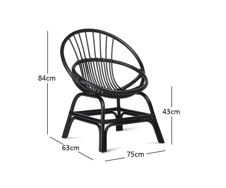 Black Moon Rattan Chair