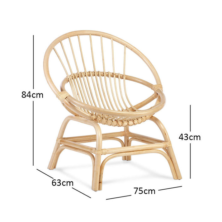 Natural Moon Rattan Chair
