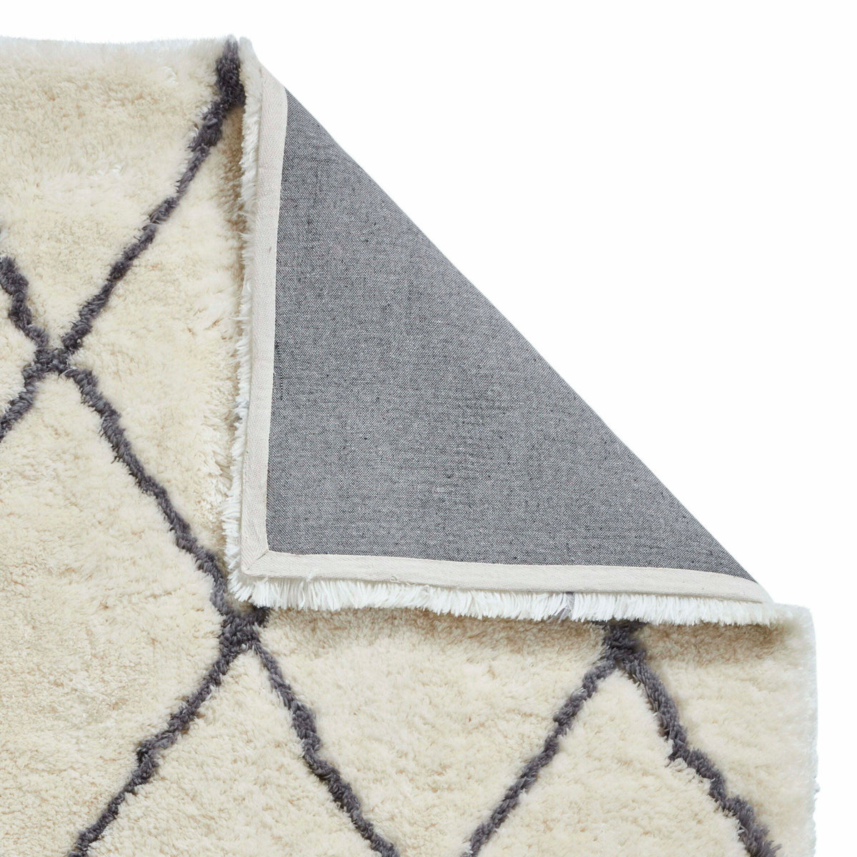 morocco shaggy rug in ivory and grey 3 sizes available