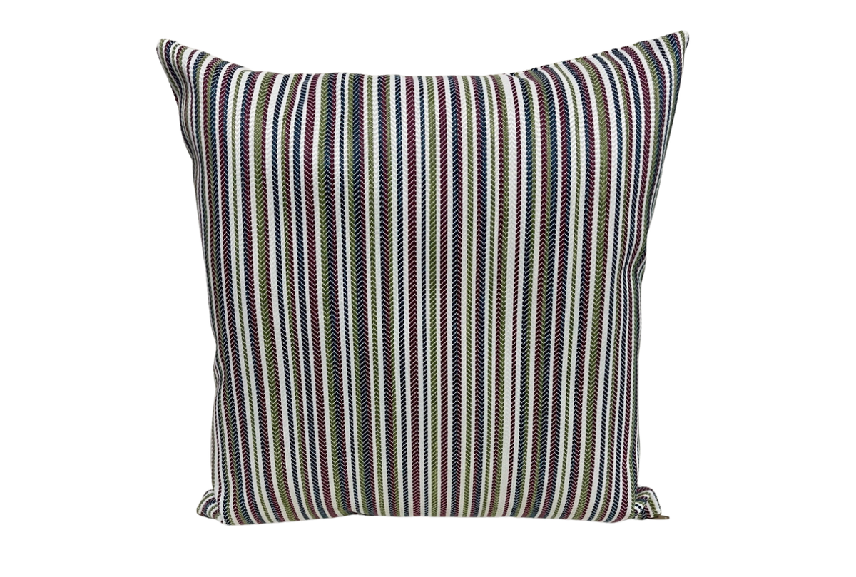 multi colour stripe outdoor waterproof scatter cushion reversible 17"