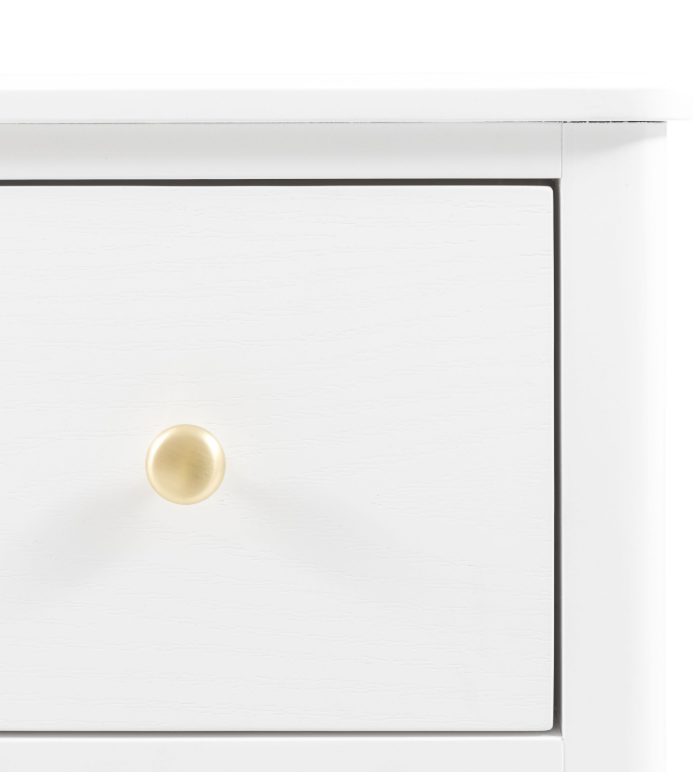 Accito White 3 Drawer Wooden Chest