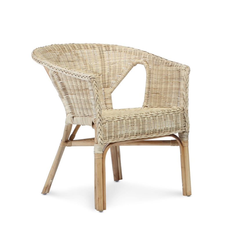 adults small wicker loom chair natural