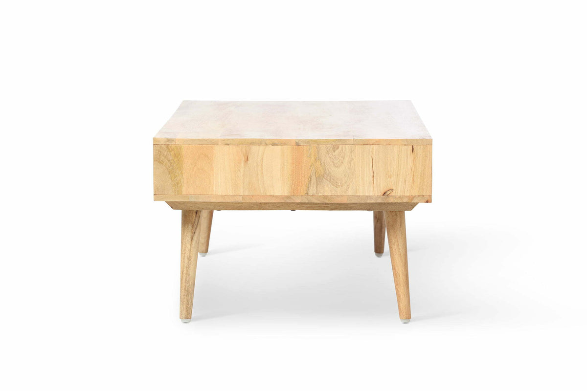 natural coffee table side angle