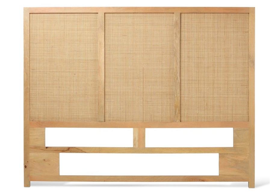 Rattan Mango wood natural king headboard