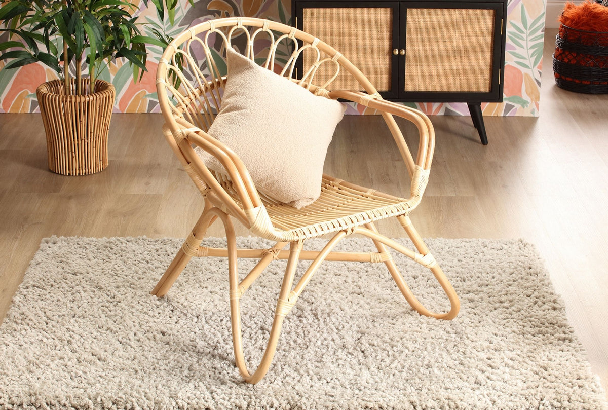 natural nordic rattan chair