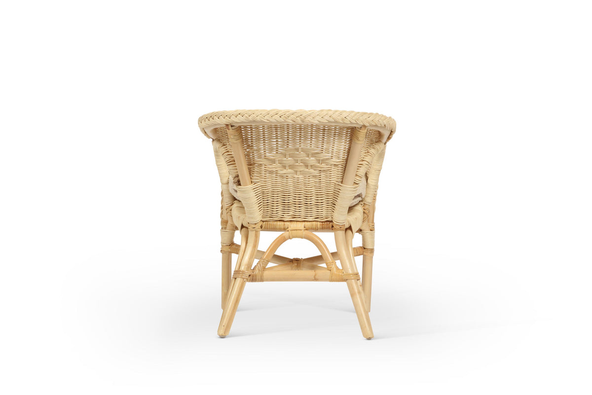 Kids Wicker Loom Toddler Chair with Cushion - Natural