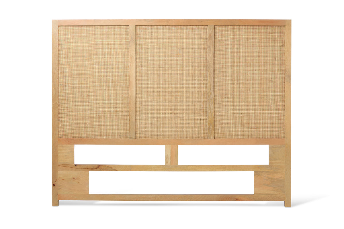 Venice Rattan & Wood Headboard for King Beds in Natural