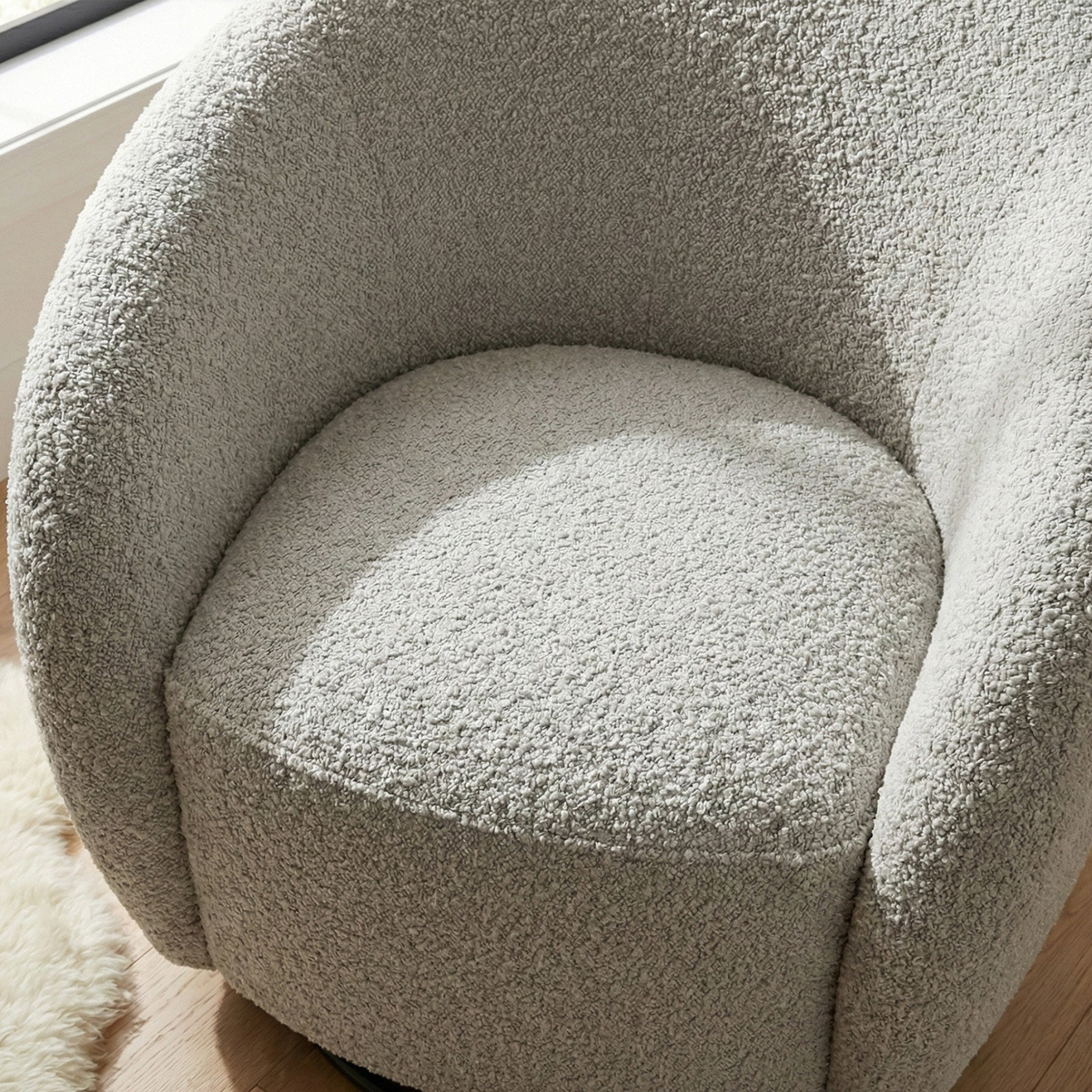 Nerida Boucle Accent Chair - Grey