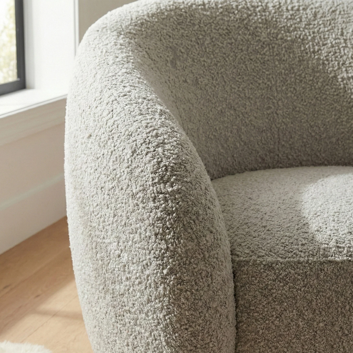 Nerida Boucle Accent Chair - Grey