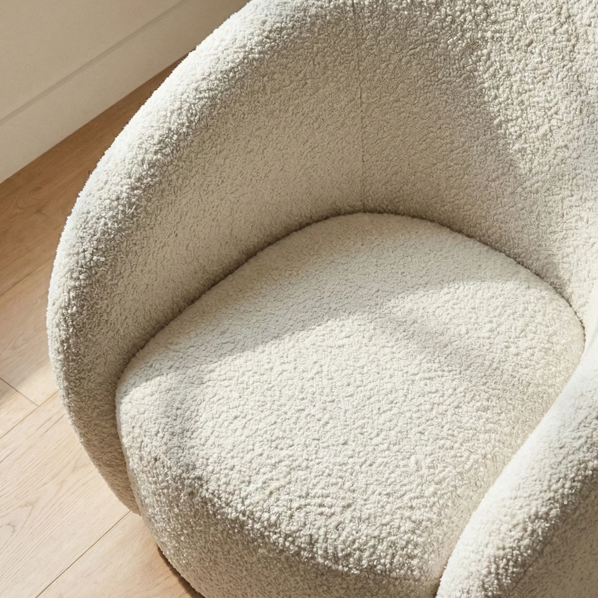 Nerida Boucle Accent Chair - Latte
