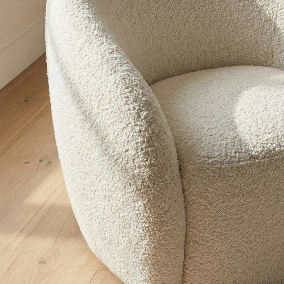 Nerida Boucle Accent Chair - Latte