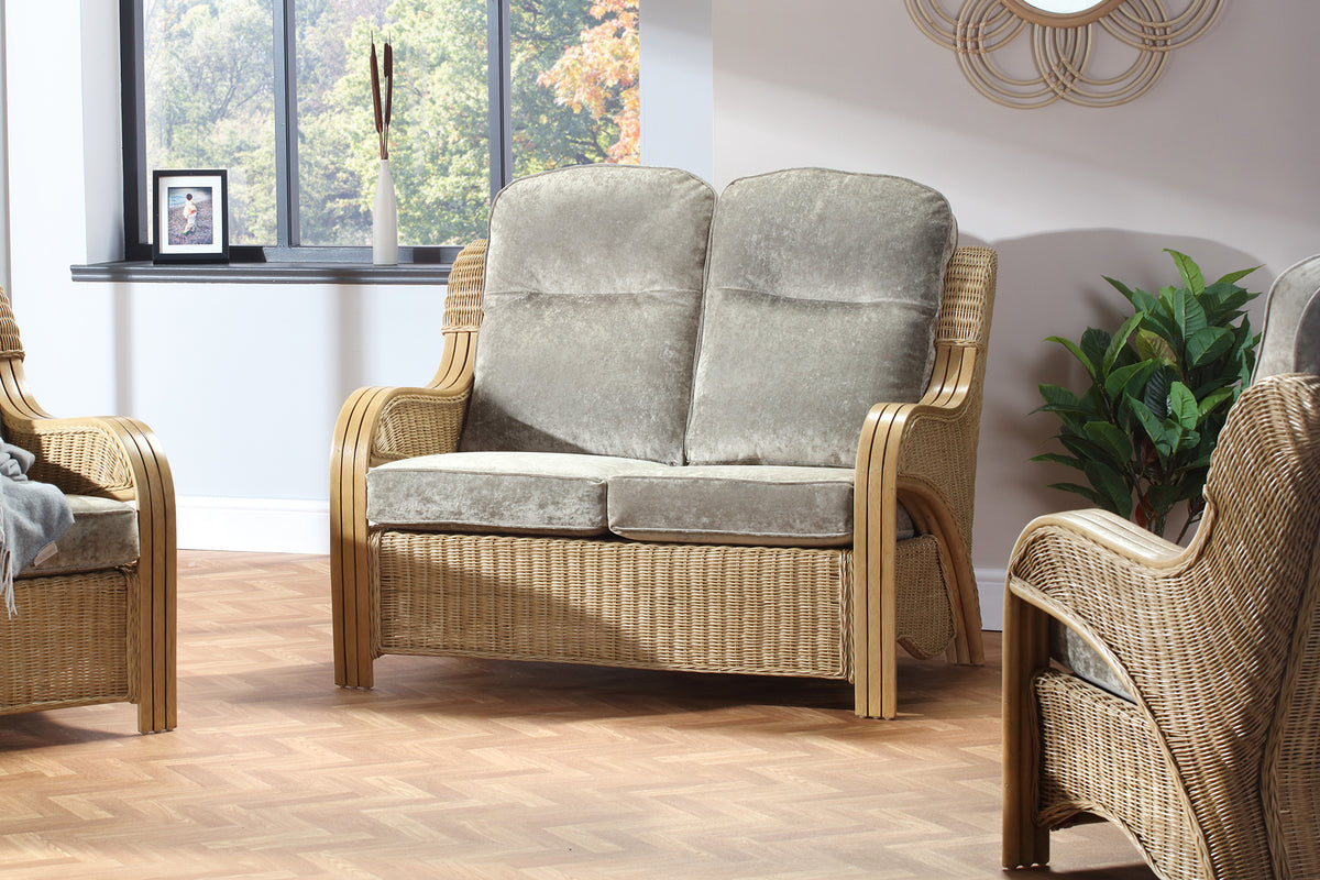 Opera Light Oak Cane 2 Seater Sofa