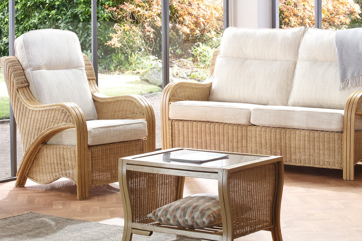 Opera Light Oak Cane Armchair
