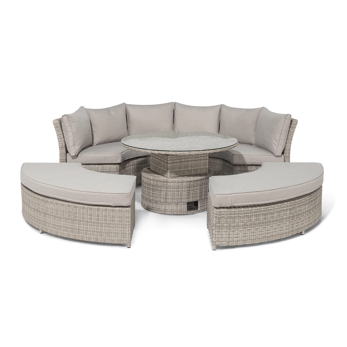 grasmere outdoor rattan entertainment & daybed suite with adjustable table