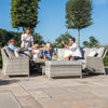 Grasmere Royal Outdoor Rattan U Shaped Sofa Set with Adjustable Table
