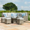 Grasmere Outdoor Rattan Corner Sofa with Adjustable Table & Ice Bucket