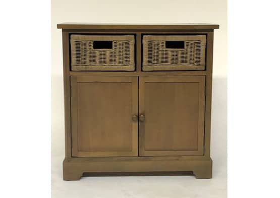 Olive Cupboard Rattan Drawers