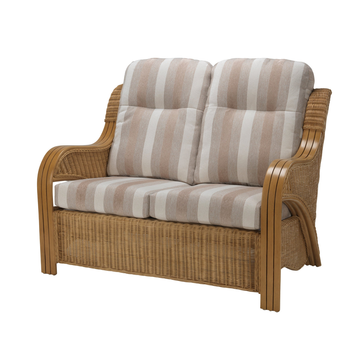 Opera Light Oak 2 Seater 3pc Suite in Duke Beige Stripe