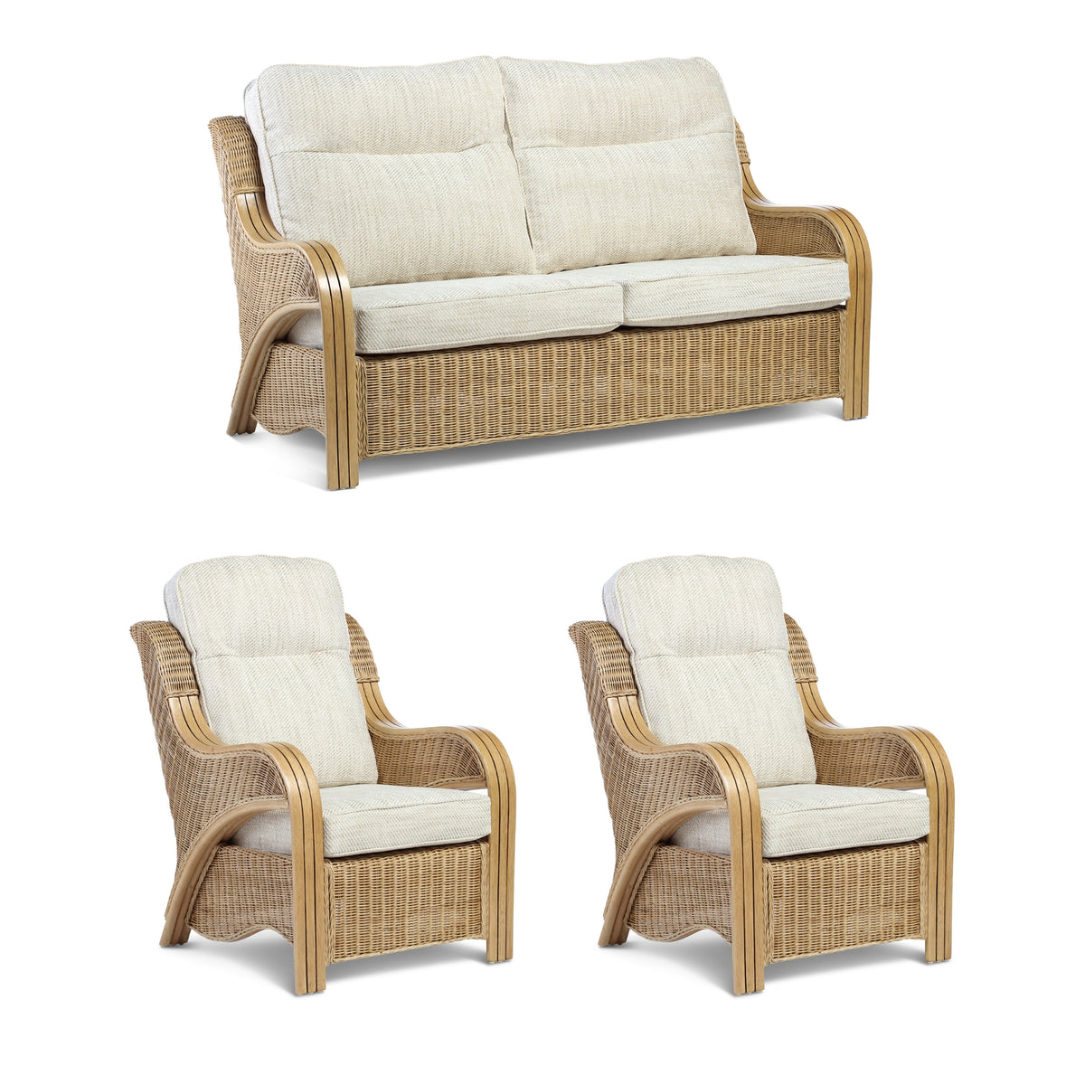 Opera Light Oak 3 Seater 3pc Suite