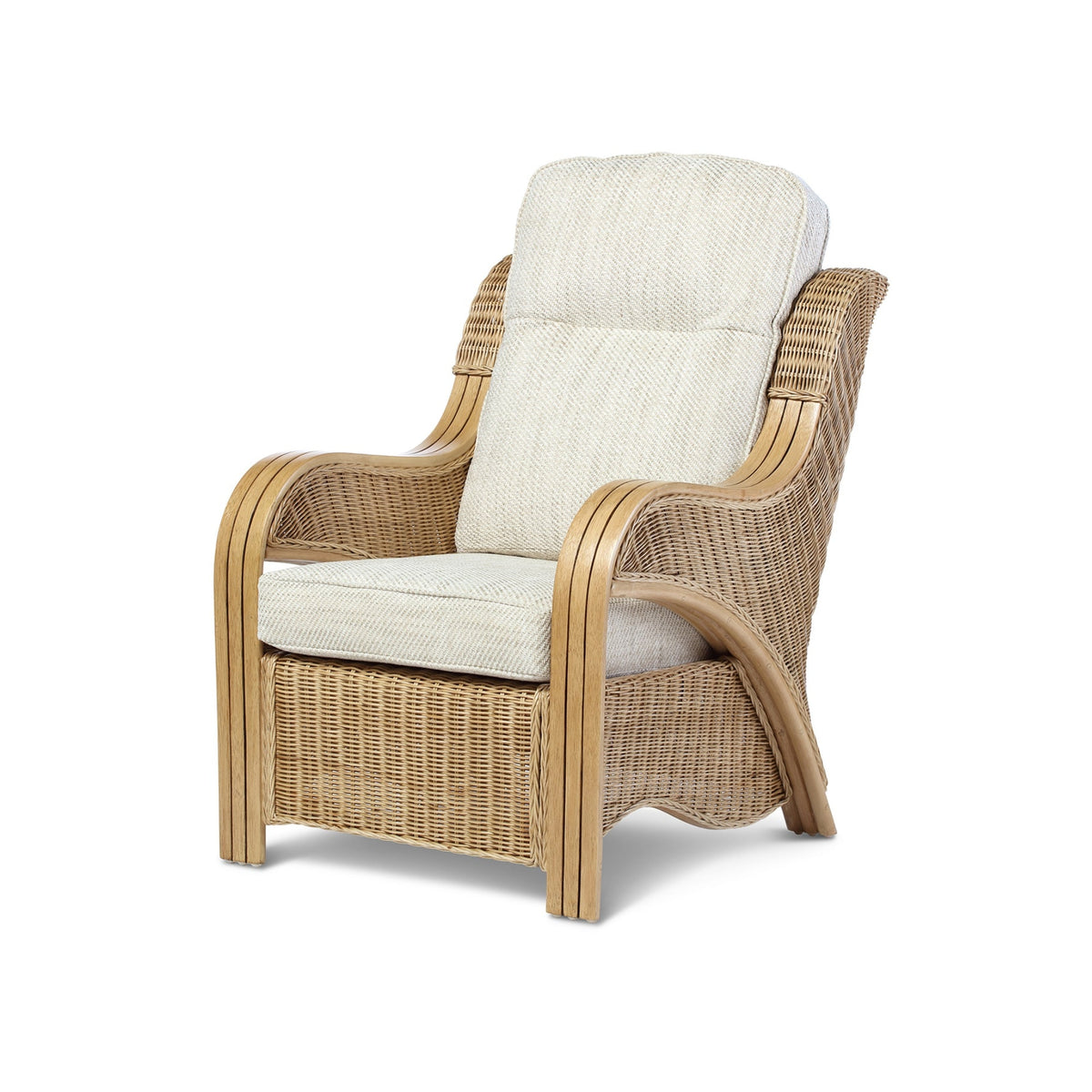 Opera Light Oak Cane Armchair