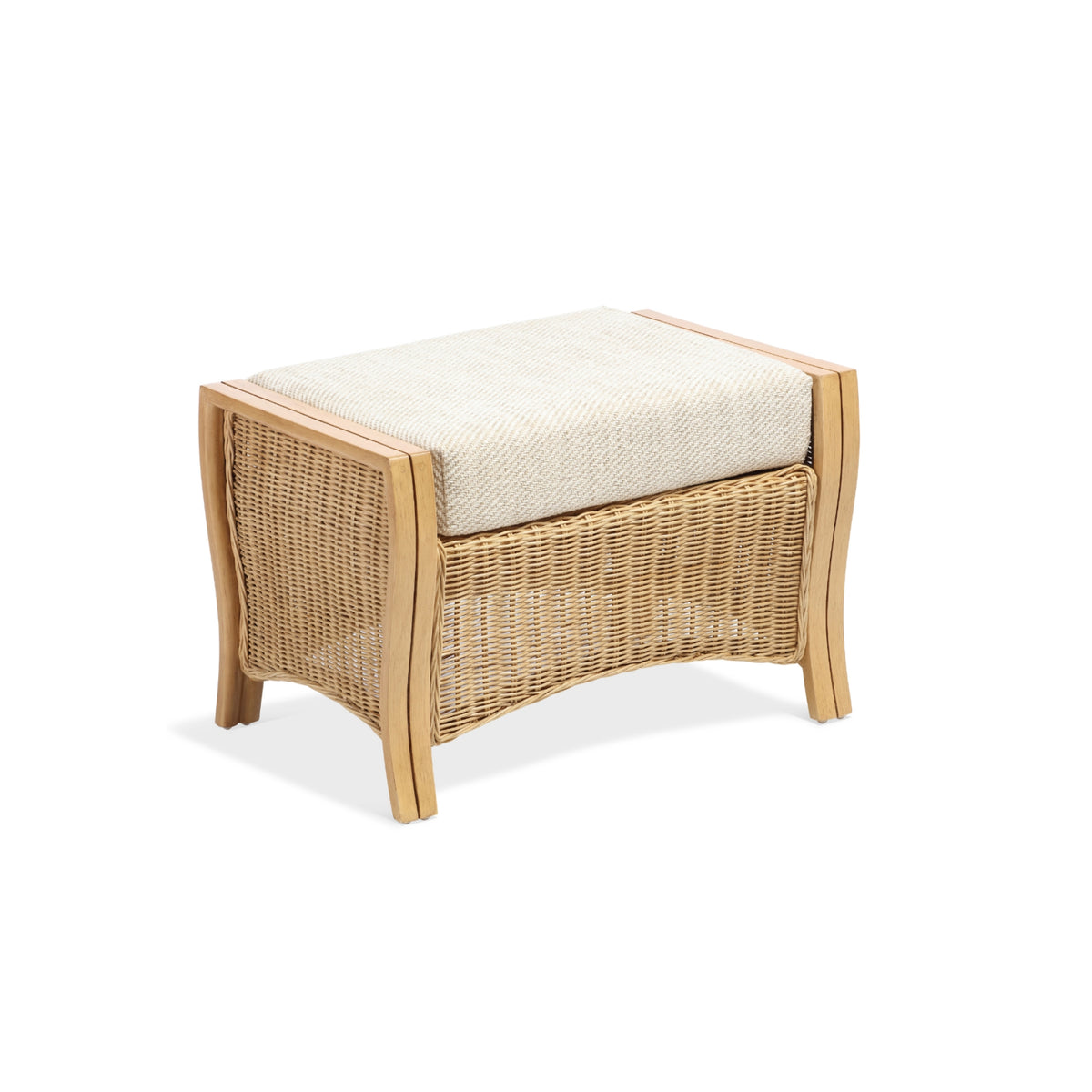 Opera Light Oak Cane Footstool