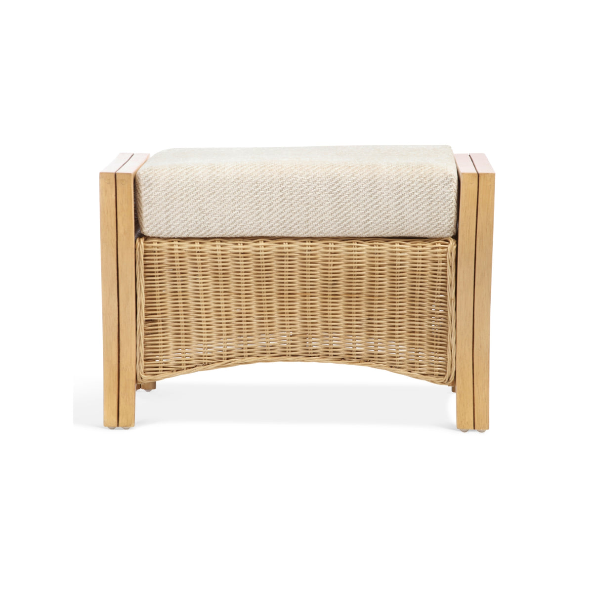 Opera Light Oak Cane Footstool