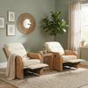 Opera Light Oak Set of 2 Reclining Armchairs and Side Table