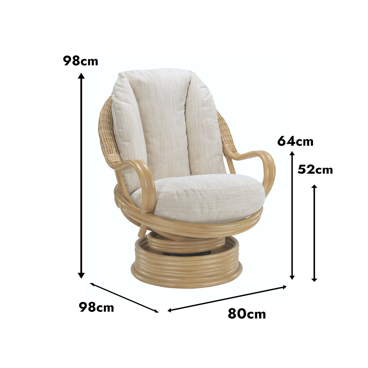 Opera Light Oak Deluxe Swivel Rocker Chair