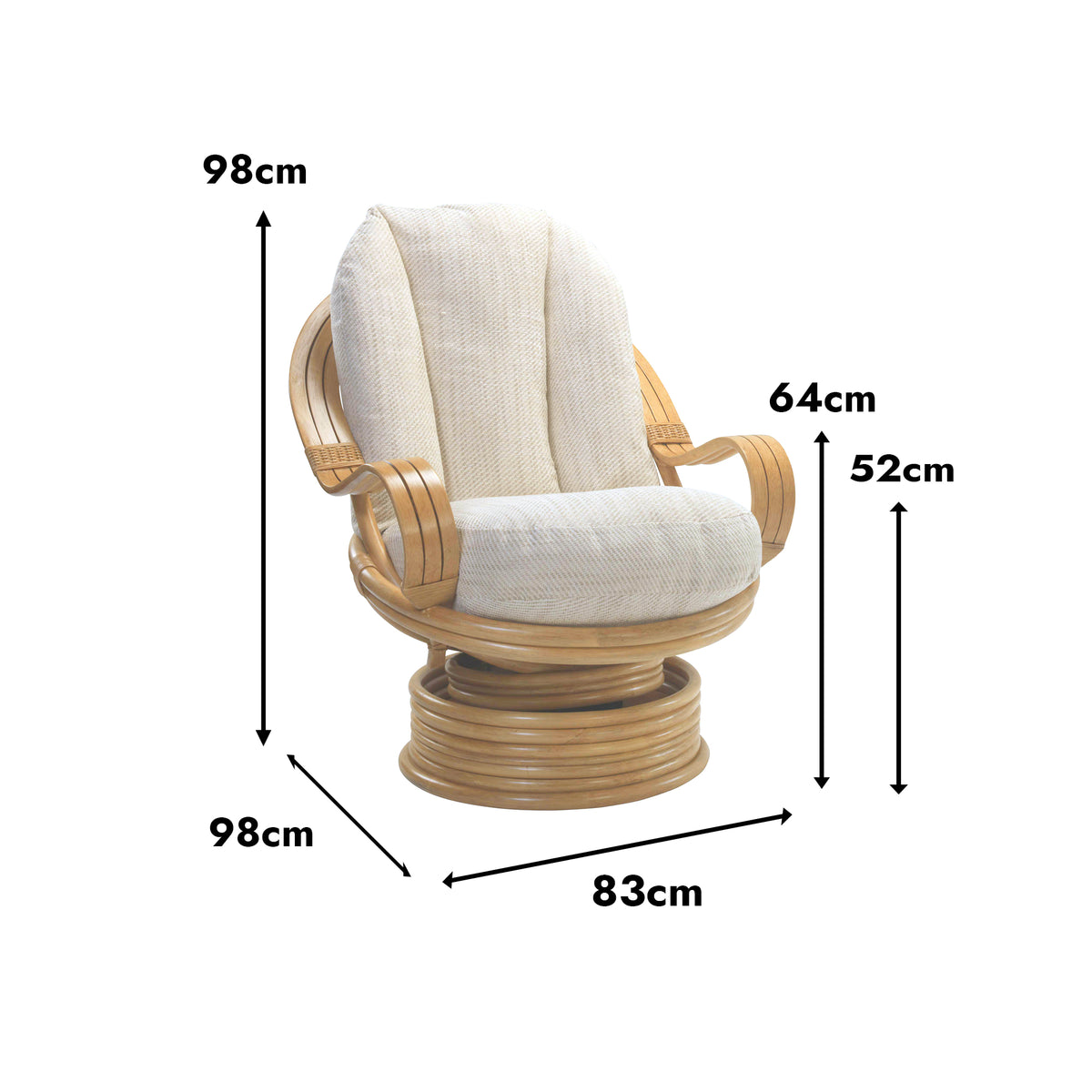 Opera Light Oak Laminated Swivel Rocker