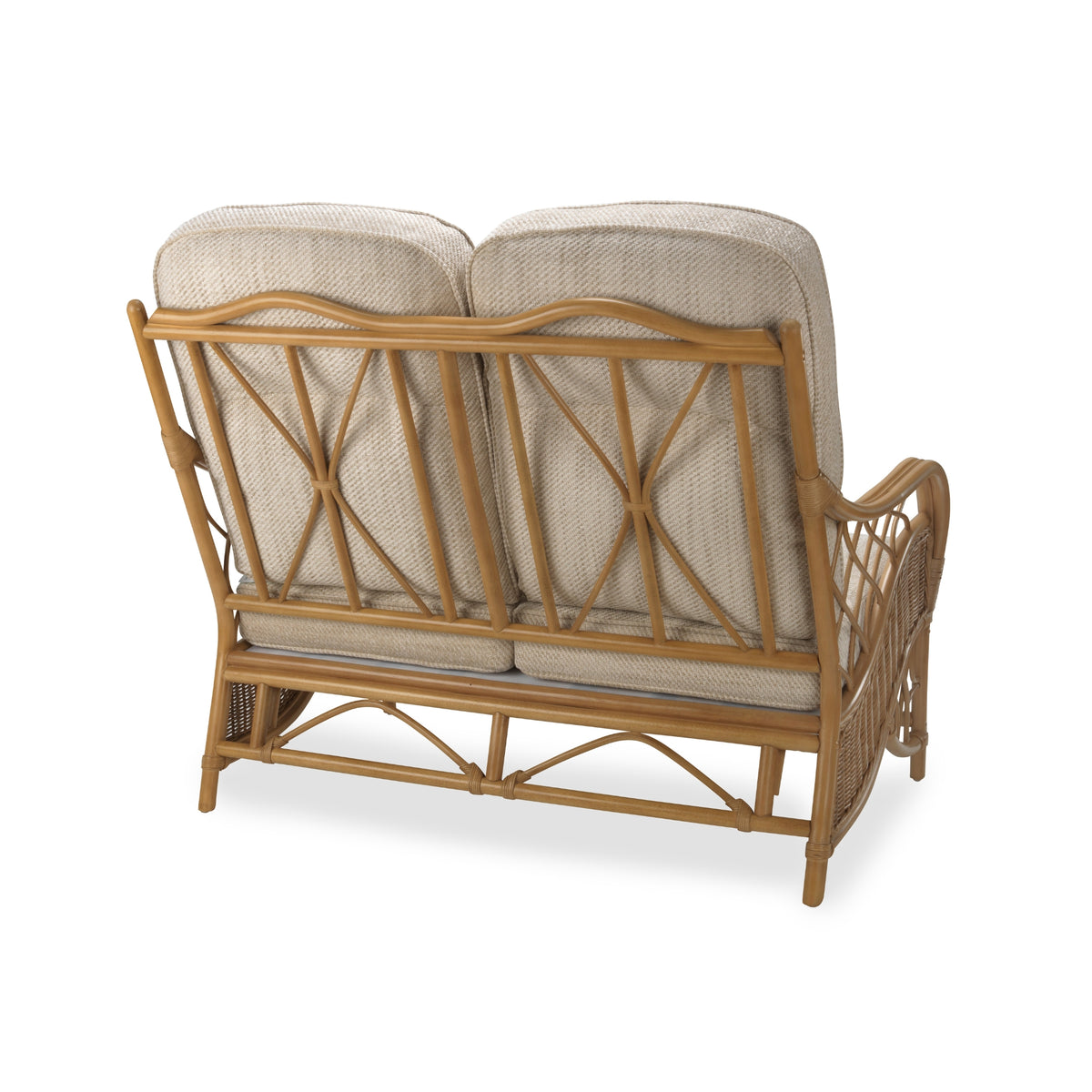 Oslo Light Oak Rattan Sofa - 2 Seater, Handmade