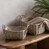 Desser Oval Basket Handle Natural Set of 2