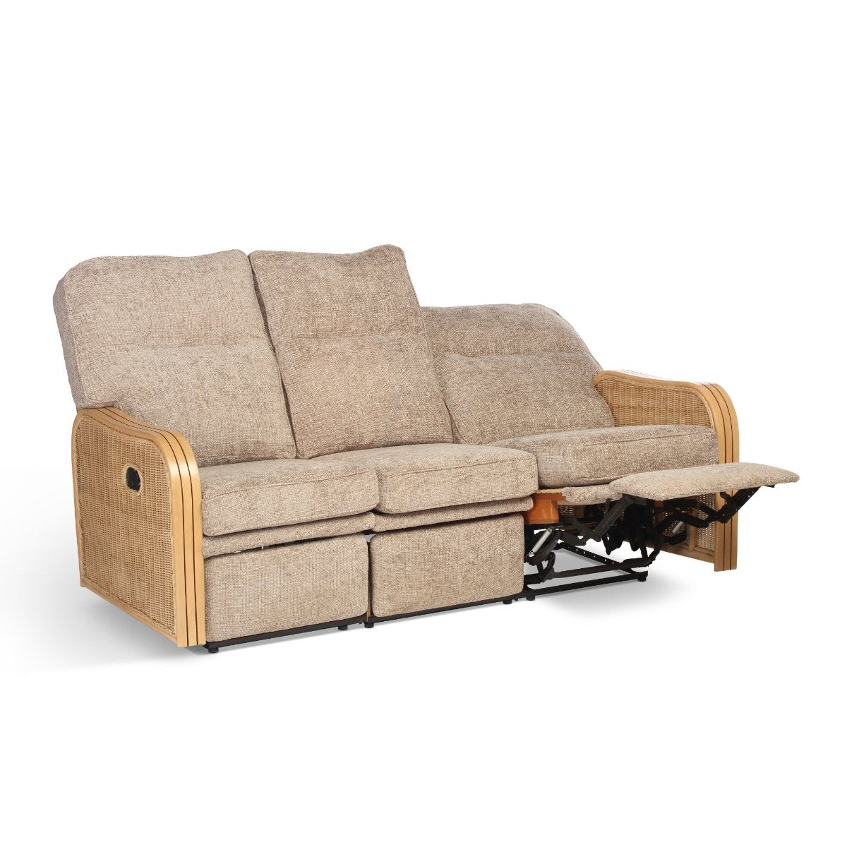 paris light oak reclining 3 seater sofa